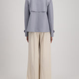 Harris Wharf Cropped Trench in Pearl Grey