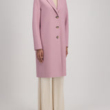 Harris Wharf Overcoat in Dusty Rose