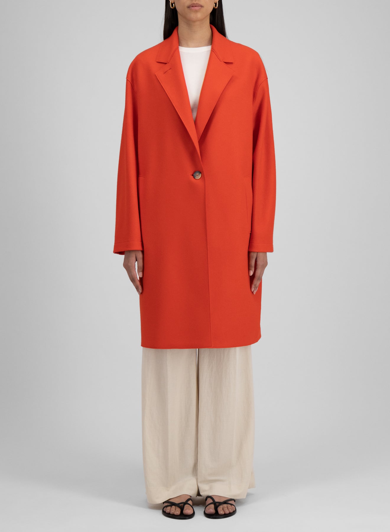 Harris Wharf Oversized Coat in Red