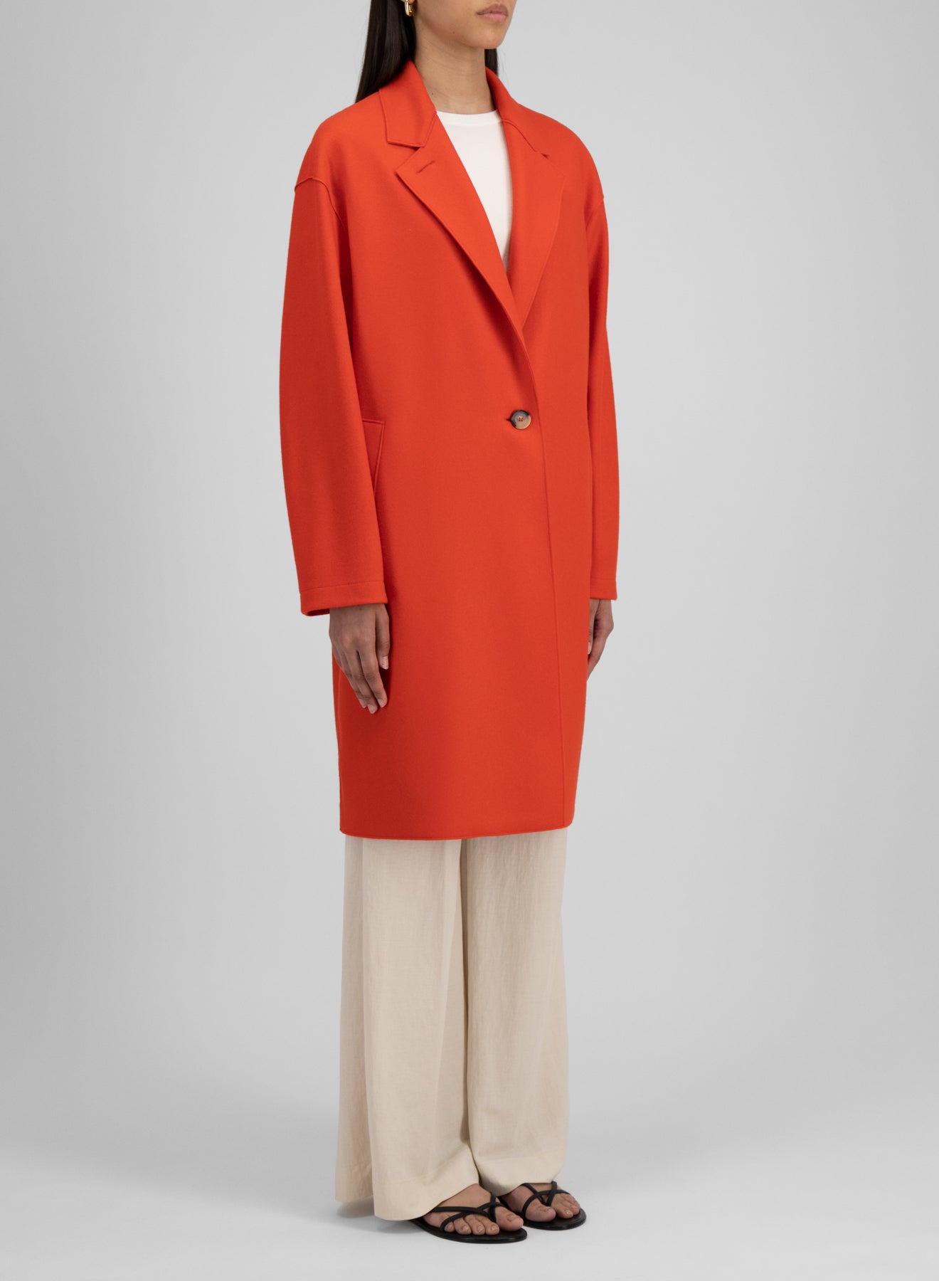 Harris Wharf Oversized Coat in Red