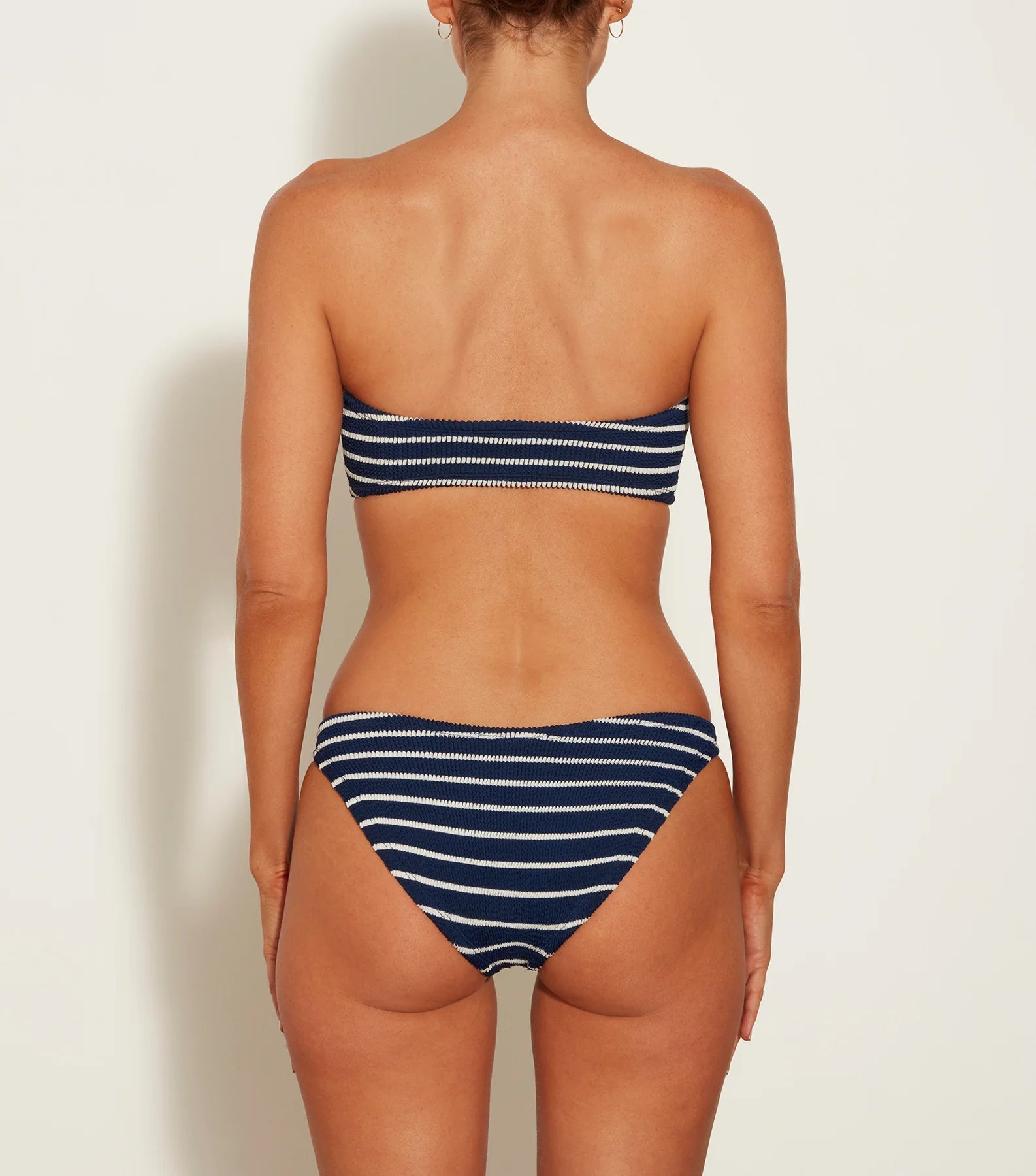Hunza G Jean Stripe Bikini - Navy/White