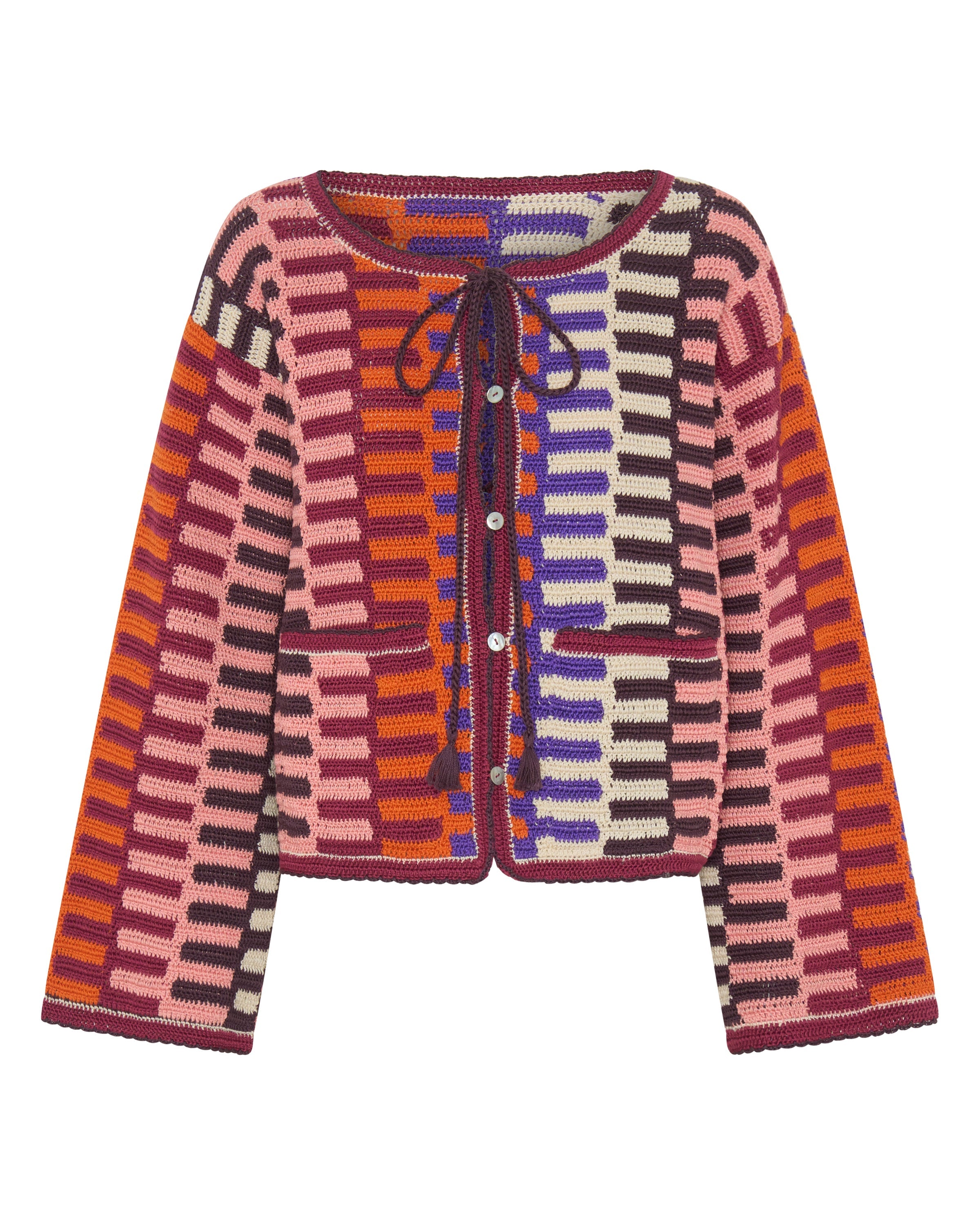 Ilio Nema Carthage Cardigan in Multi Crochet