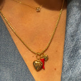 Petite Chou Le Mini Puffy Hearts with Chilli Necklace