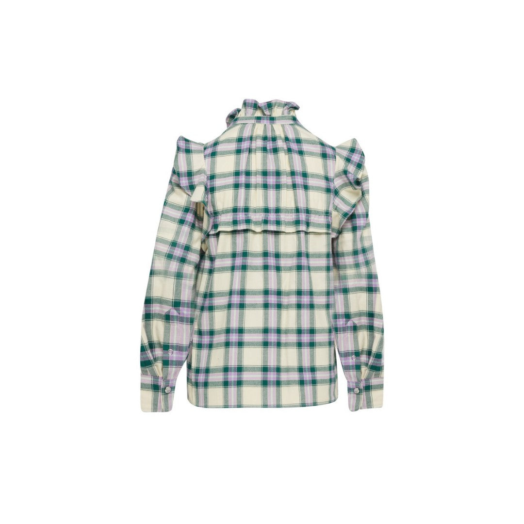 Isabel Marant Idety Checked Shirt - Green/Lilac