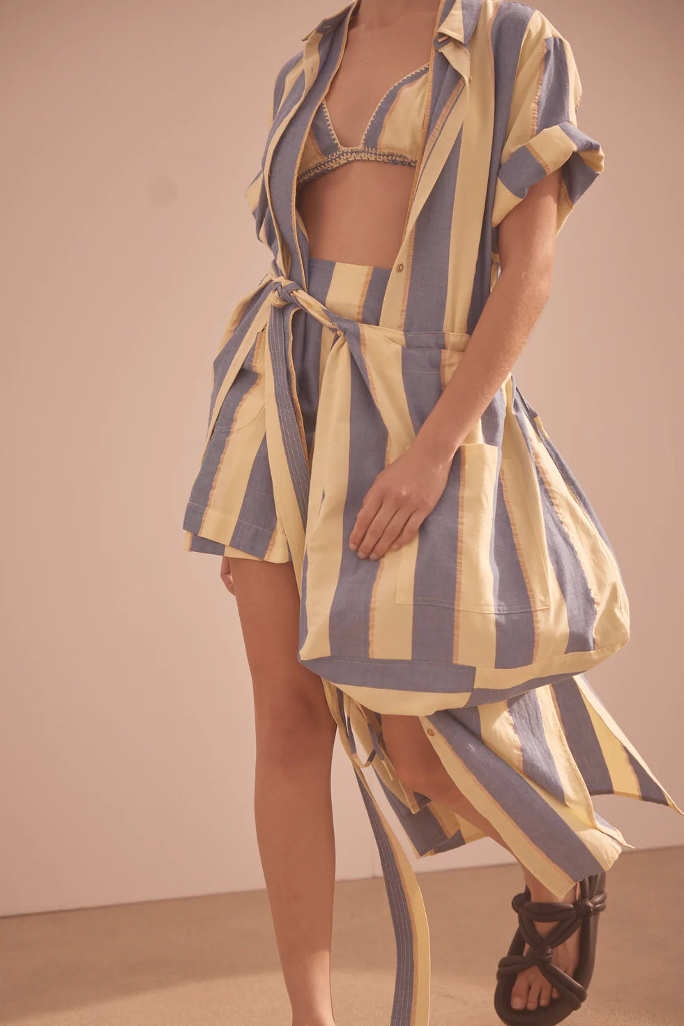 Ilio Nema Ariane Xania Stripe Kimono Robe