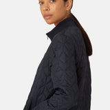 Ilse Jacobsen Art 06 Long Qulit Coat in Dark Indigo