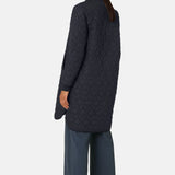 Ilse Jacobsen Art 06 Long Qulit Coat in Dark Indigo