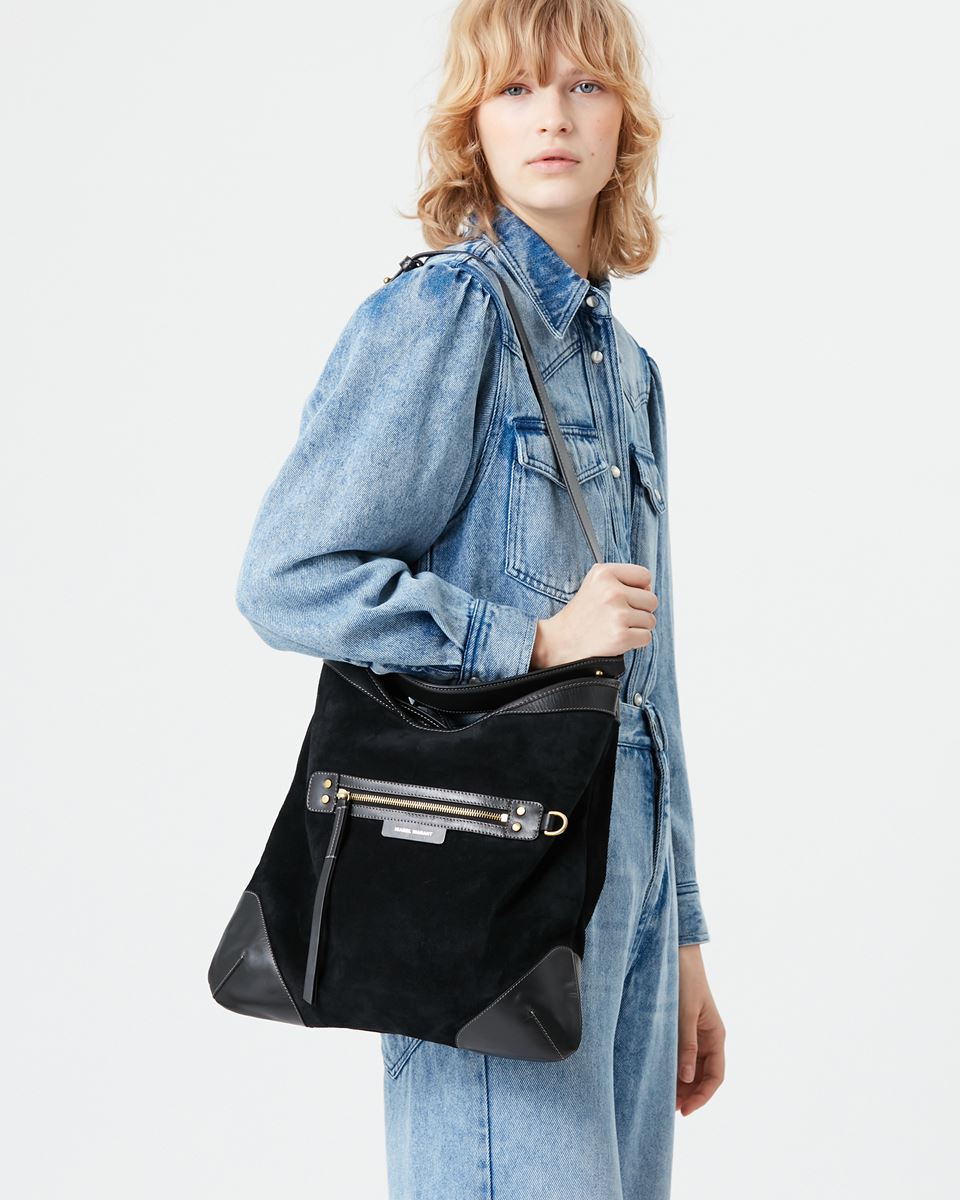 Isabel Marant Botsy Day Hobo Shoulder Bag - Black