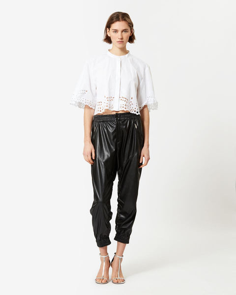 Neutral Javier cotton-twill trousers | Isabel Marant | MATCHESFASHION US