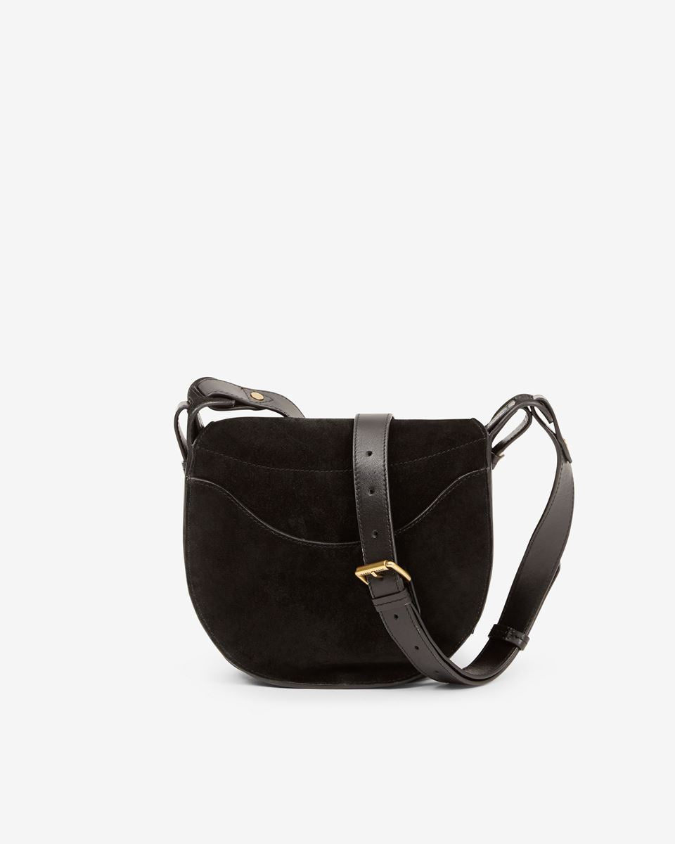 Isabel Marant Botsy Small Satchel Suede Leather Bag - Black