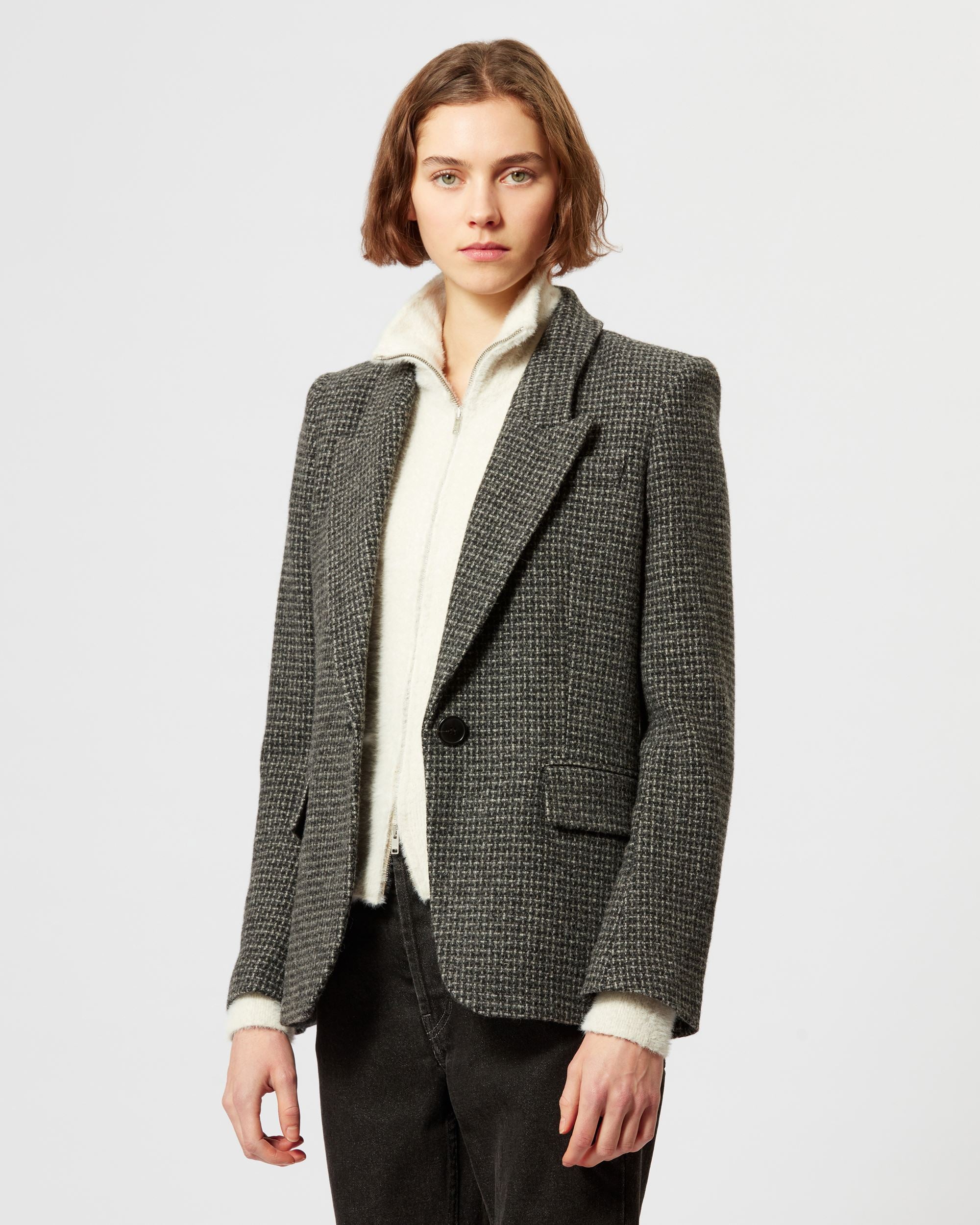 Isabel Marant Kerstin Wool Jacket - Grey