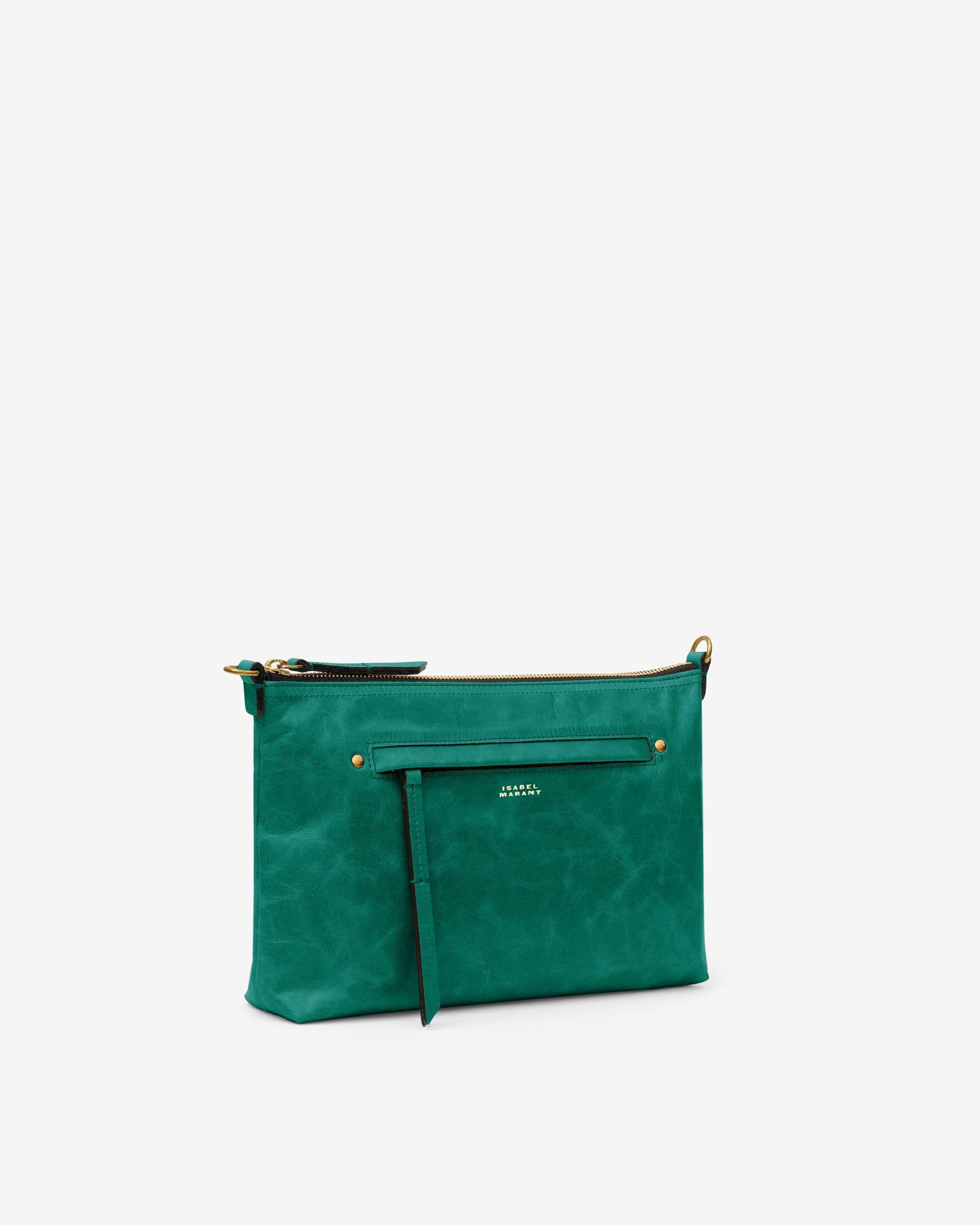 Isabel Marant Nessah Leather Crossbody Bag - Green
