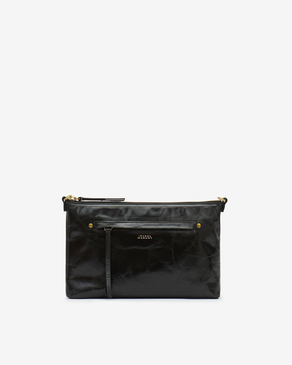 Isabel Marant Nessah Leather Crossbody Bag - Black