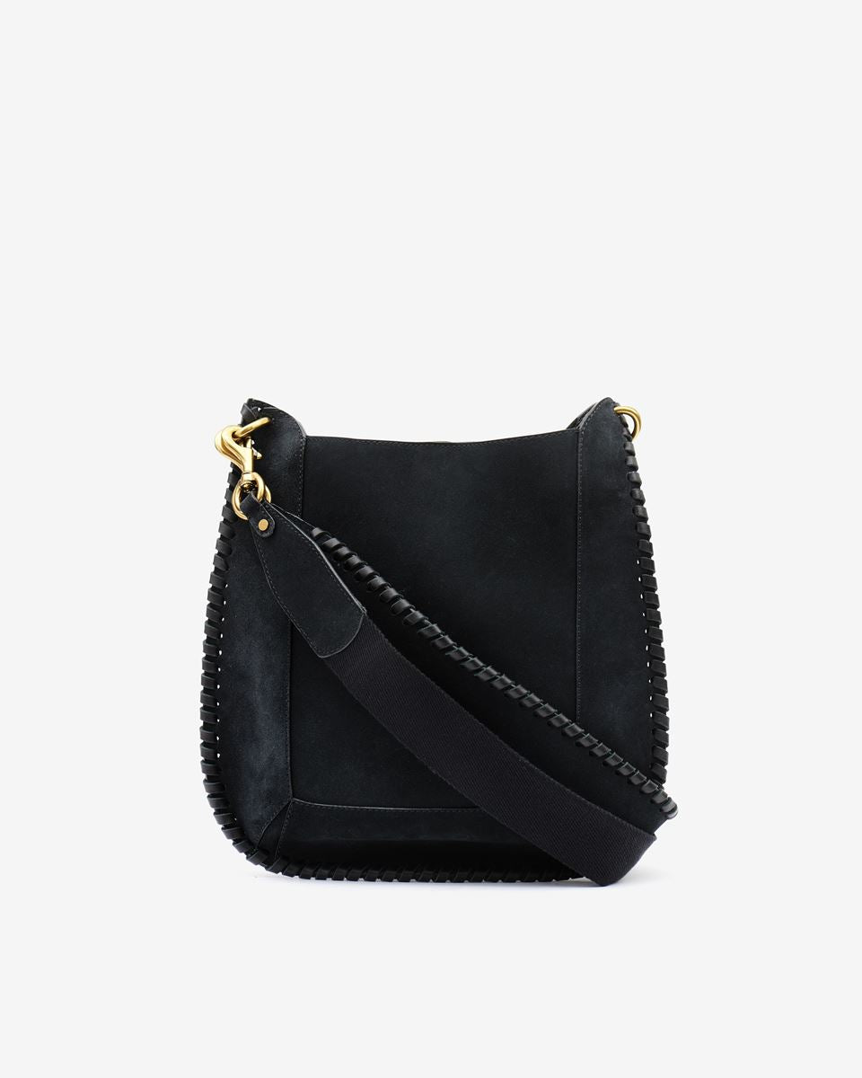 Isabel Marant Oskan Suede Leather Shoulder Bag - Black