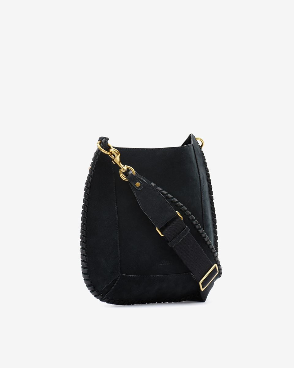 Isabel Marant Oskan Suede Leather Shoulder Bag - Black