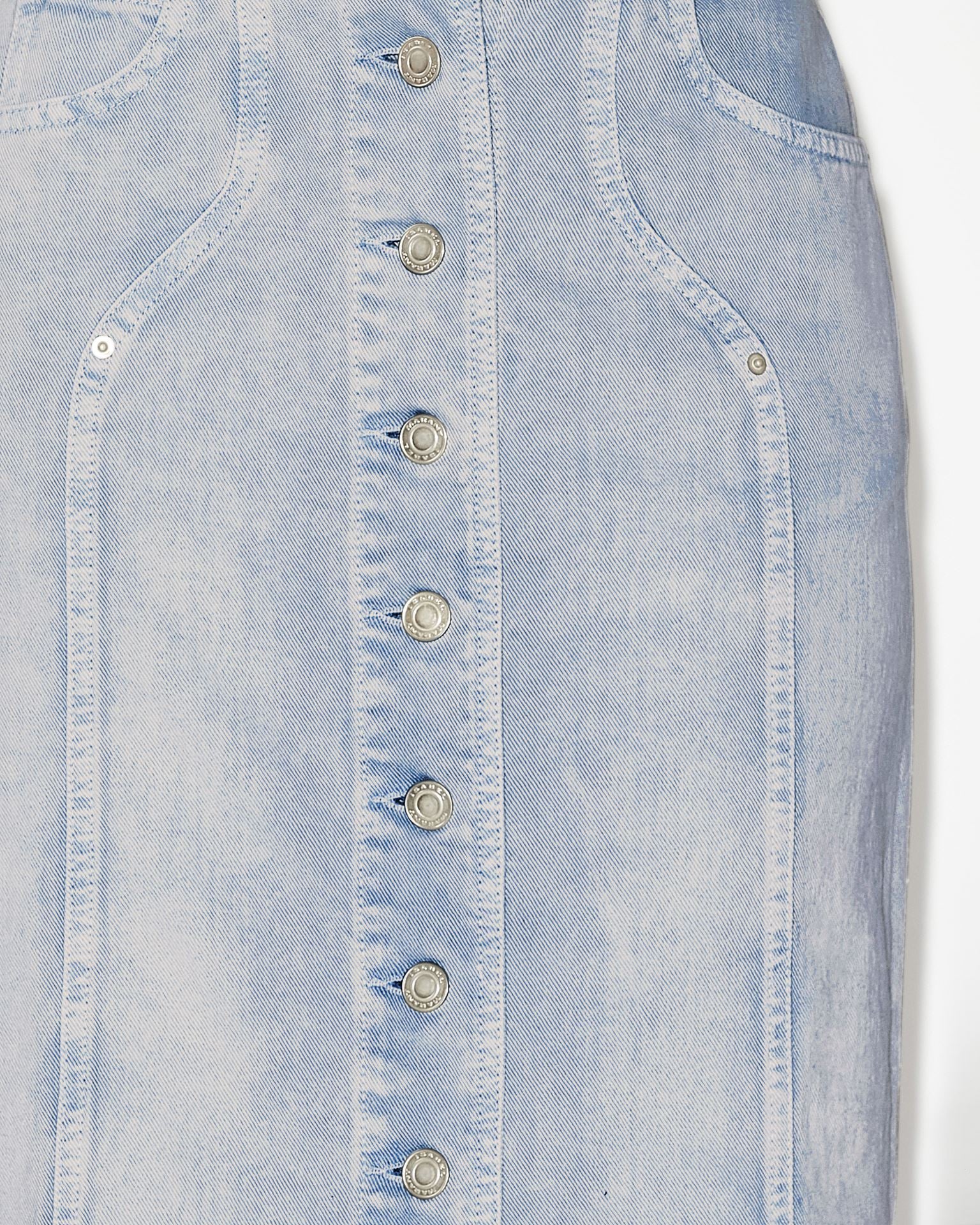 Isabel Marant Vandy Denim Skirt - Light Blue