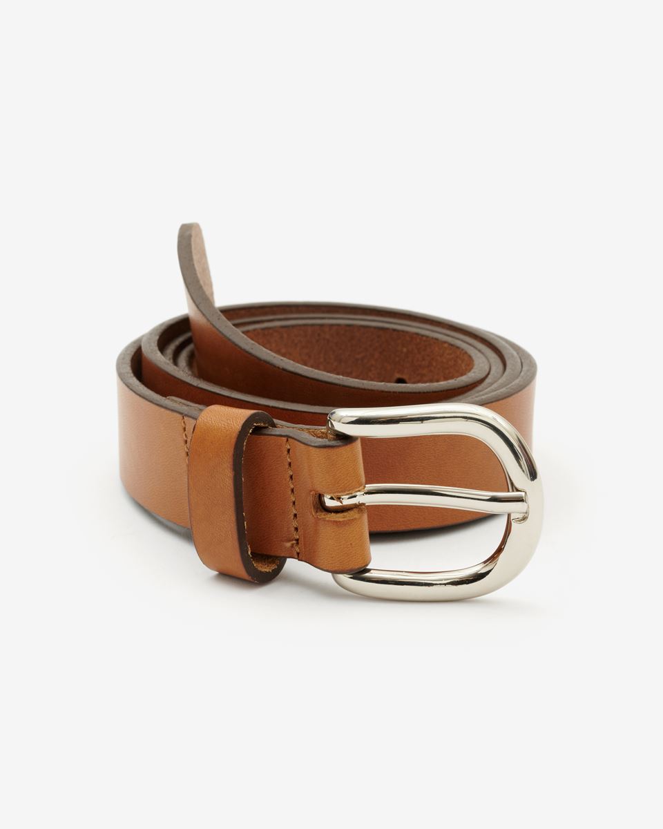 Isabel Marant Zap Leather Belt - Natural