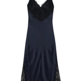 Anine Bing Judy Dress in Navy And Black Lace
