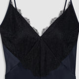Anine Bing Judy Dress in Navy And Black Lace