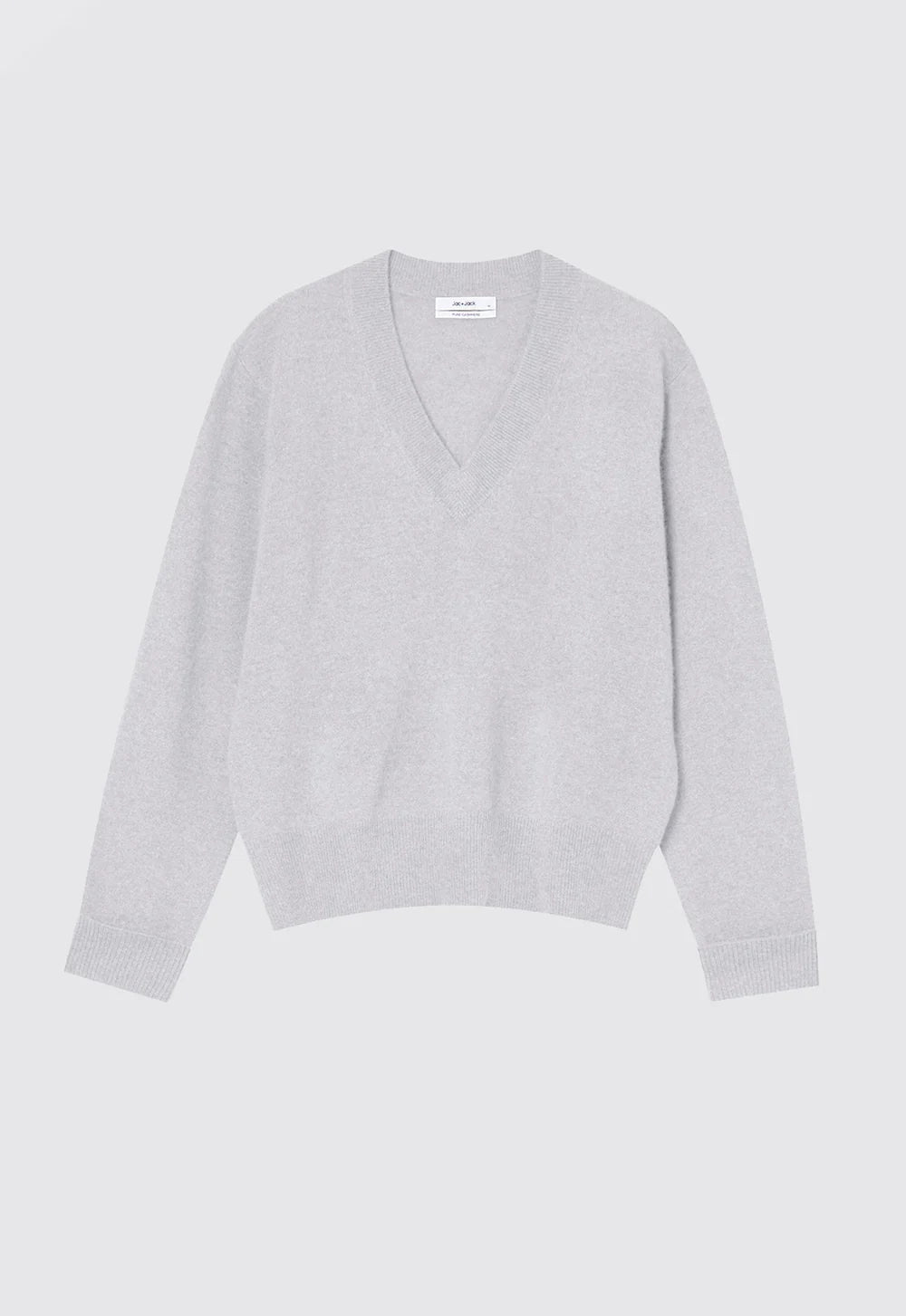 Jac + Jack Sharpo Cashmere Sweater - Pale Grey Marle