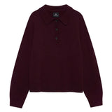 Anine Bing Lee Polo Sweater in Fig