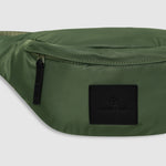 Anine Bing Leon Small Waist Bag Nylon in Army Green - styled look