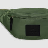 Anine Bing Leon Small Waist Bag Nylon in Army Green - styled look