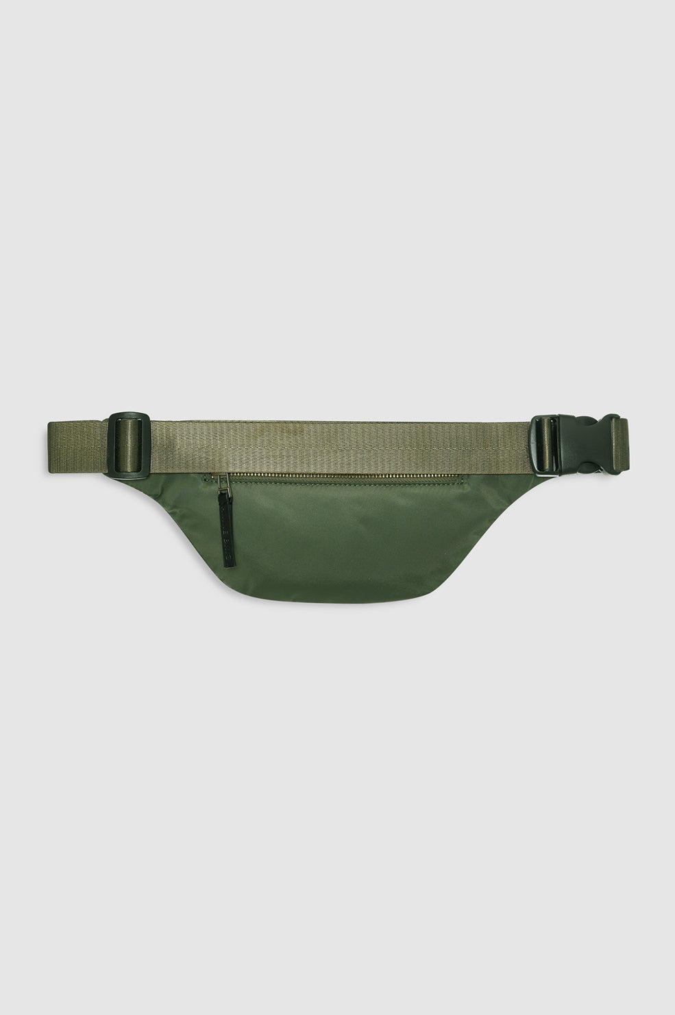 Anine Bing Leon Small Waist Bag Nylon in Army Green - detail view