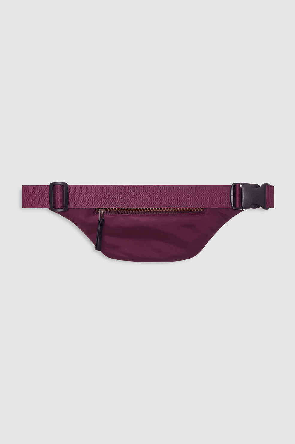 Anine Bing Leon Small Waist Bag Nylon in Fig - detail view
