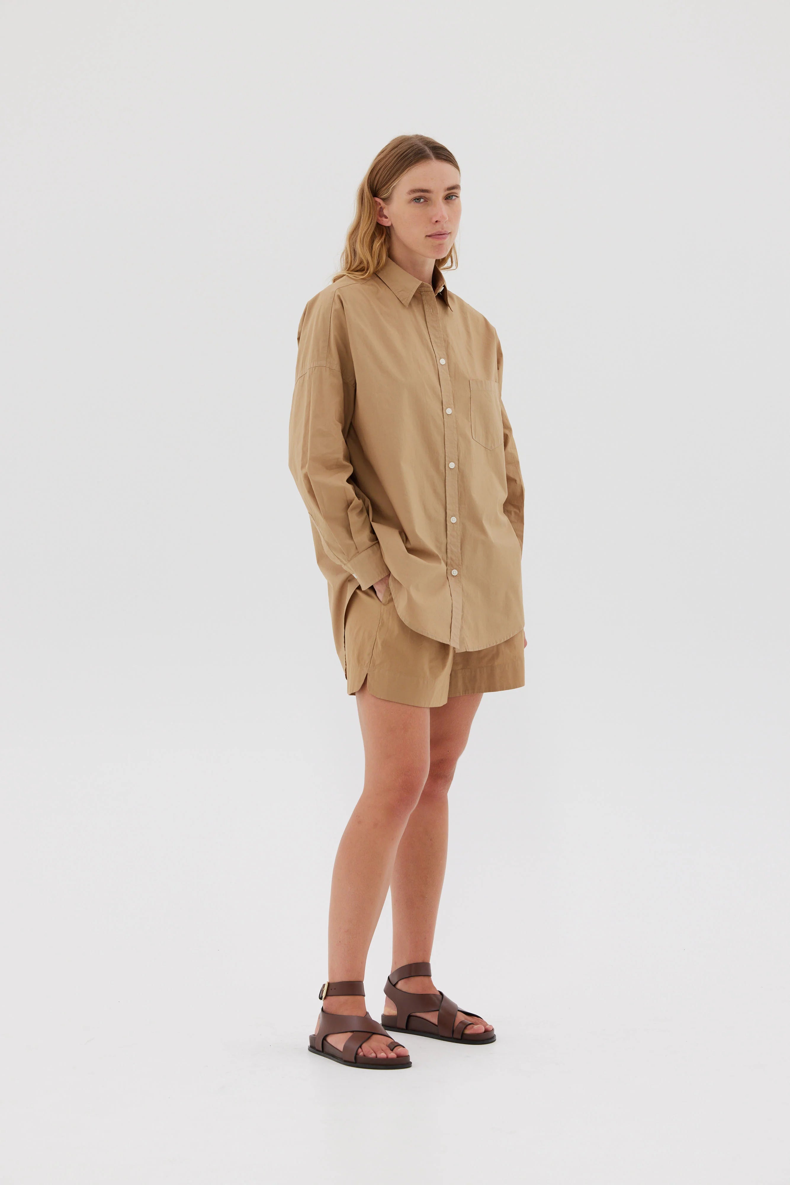 LMND Chiara Shirt in Toffee