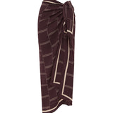 Matteau Silk Sarong in Bamboo Aubergine