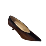 L'Eclisse x Denim Iniquity Pump in Tan and Black