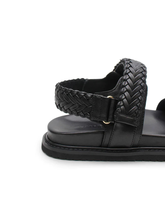 La Tribe Isla Braided Sandal - Black