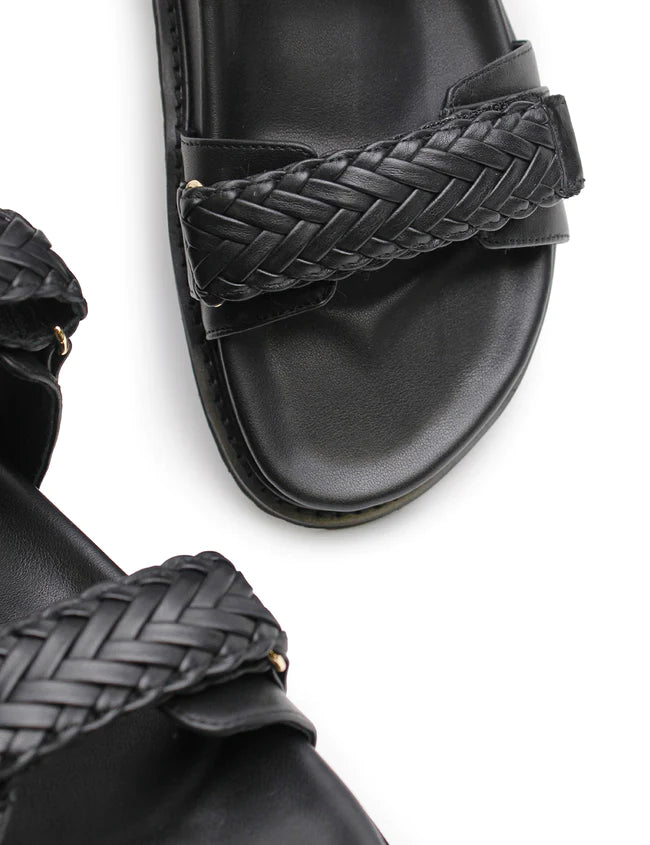 La Tribe Isla Braided Sandal - Black