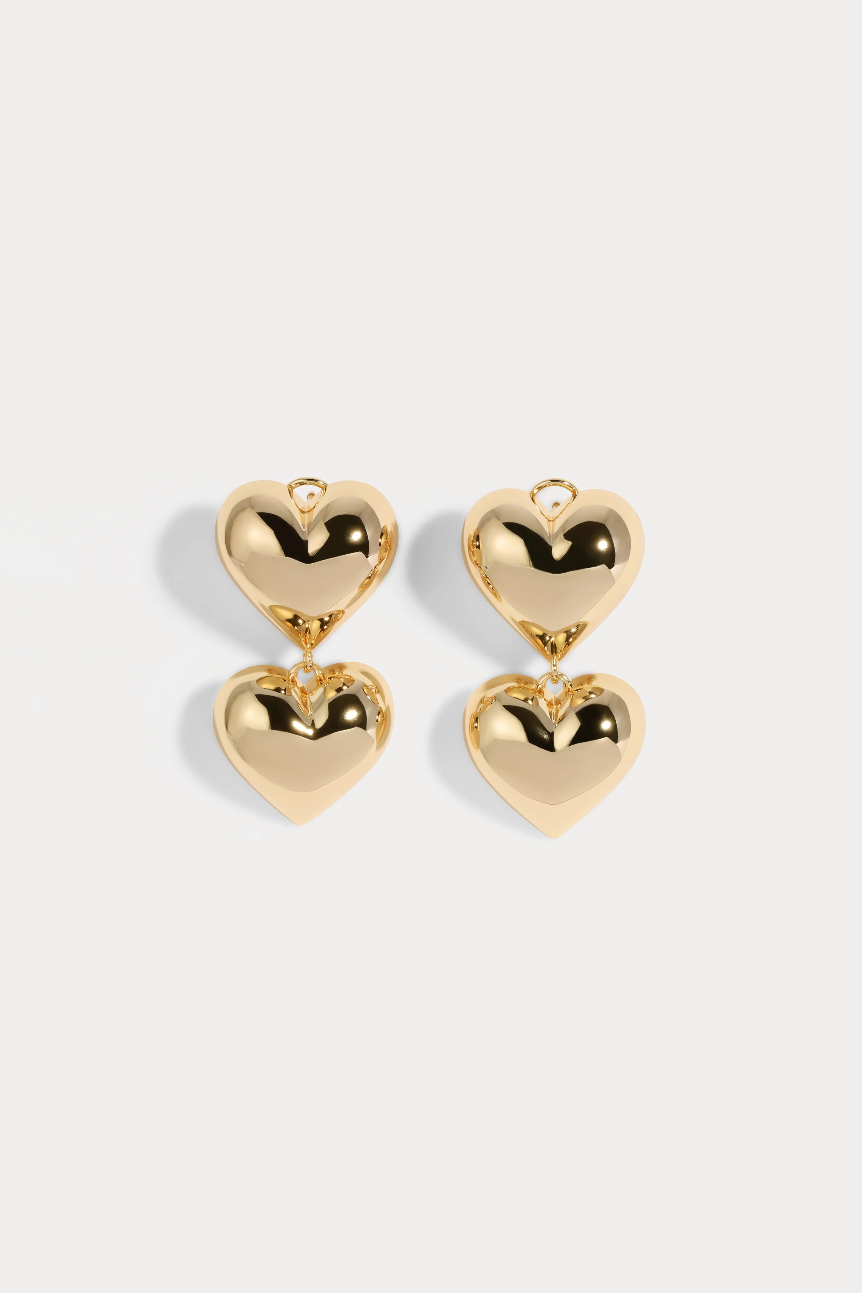 Lili Claspe Small Bubble Heart Earrings - Gold