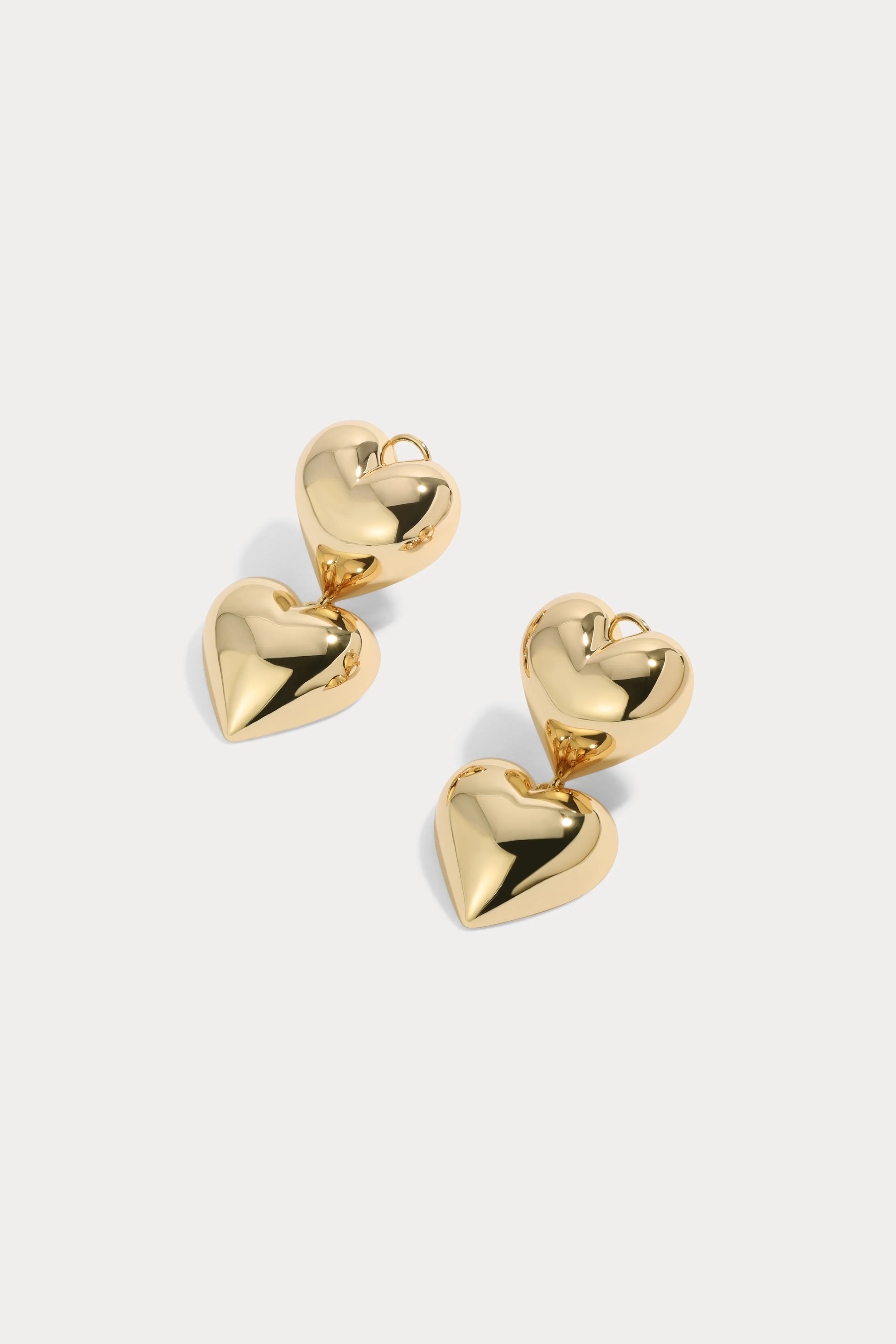 Lili Claspe Small Bubble Heart Earrings - Gold