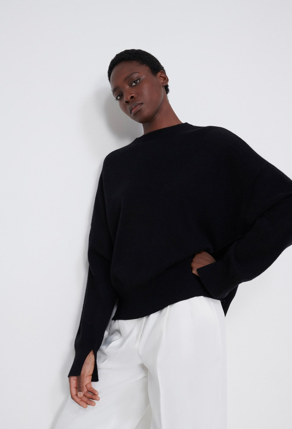 LouLou Studio Anaa Cashmere Sweater - Black