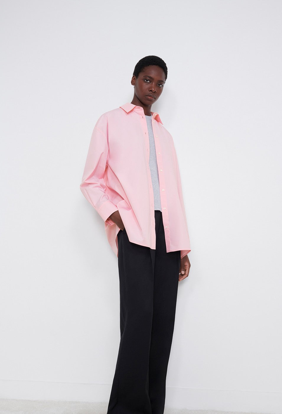 LouLou Studio Espanto Poplin Shirt - Light Pink