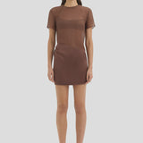 Sir Luca Mini Dress in Chestnut