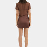 Sir Luca Mini Dress in Chestnut