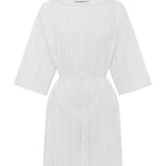 Matteau Magyar Broderie Tee Dress in White