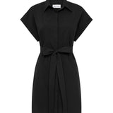 Matteau Mini Shirt Dress in Black