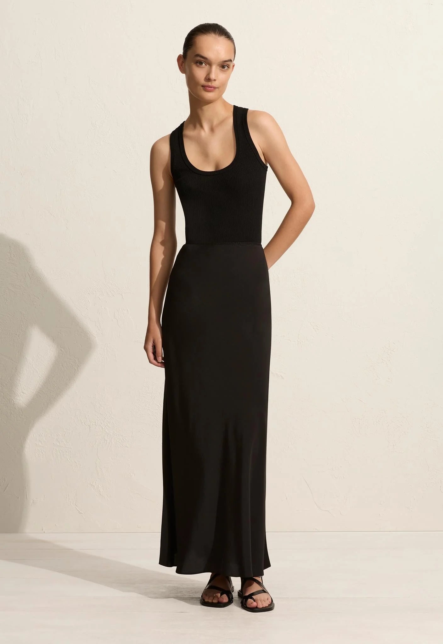 Matteau Bias Elastic Skirt - Black