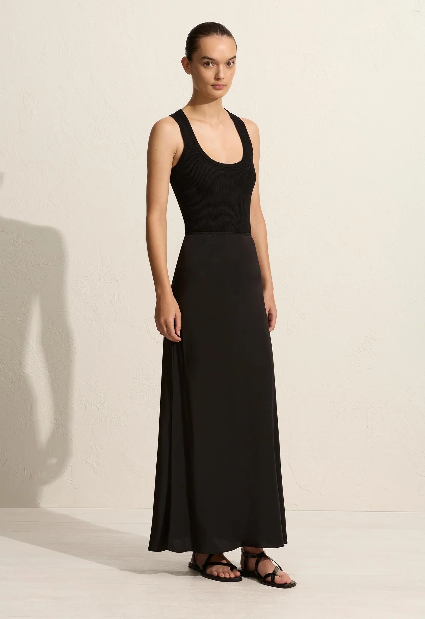 Matteau Bias Elastic Skirt - Black