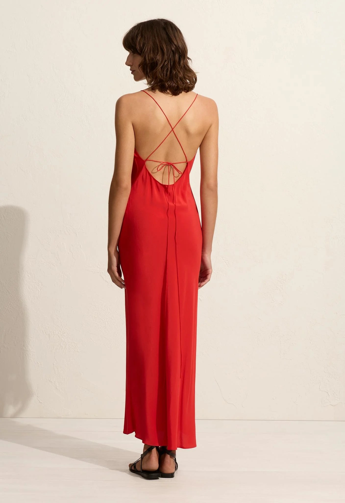 Matteau Cowl Slip Dress - Rosso