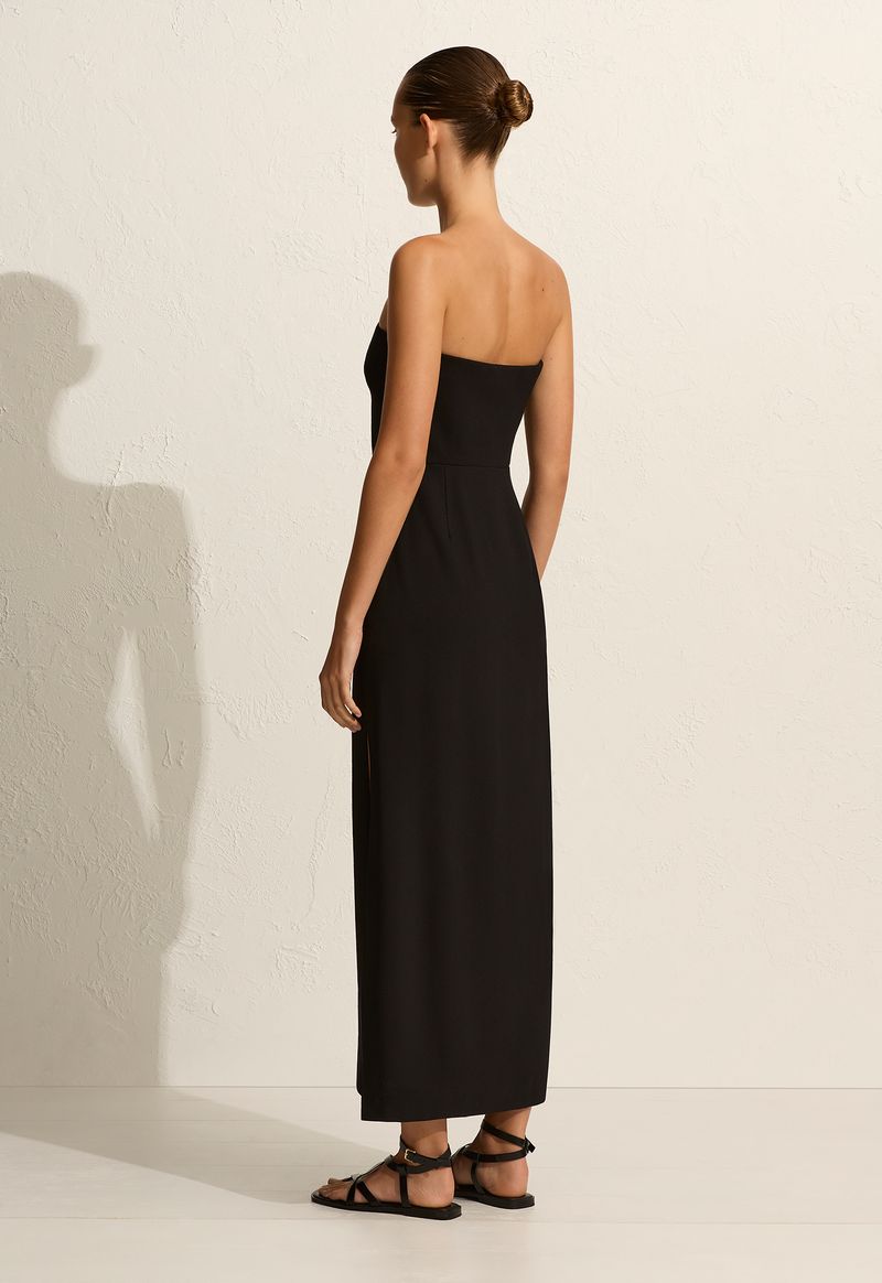 Matteau Crepe Strapless Dress - Black