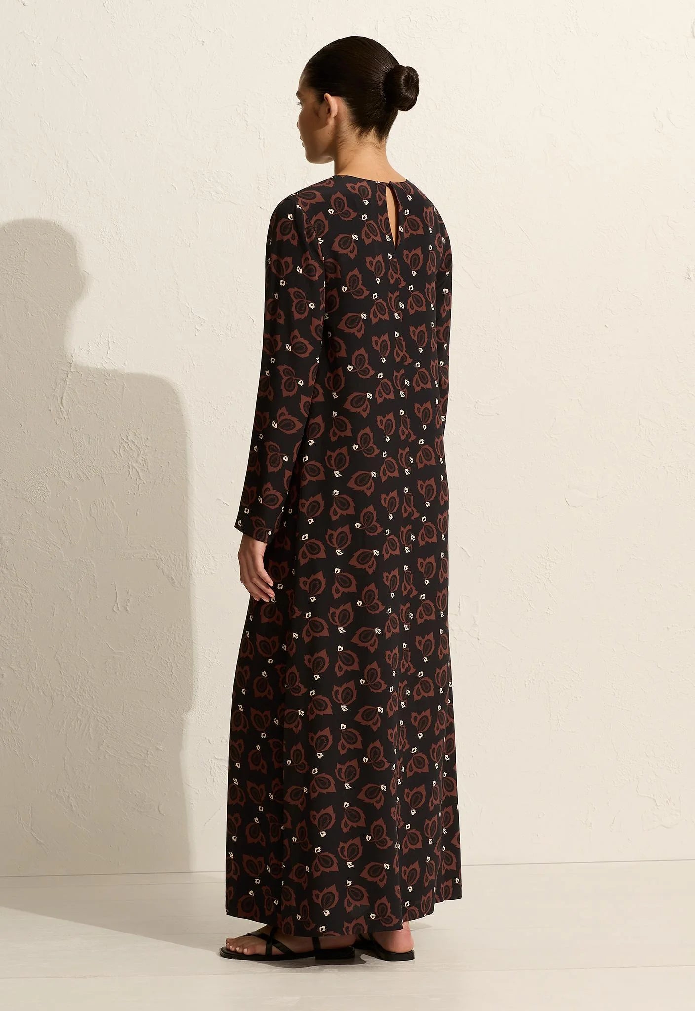 Matteau Long Sleeve Column Dress in Casablanca