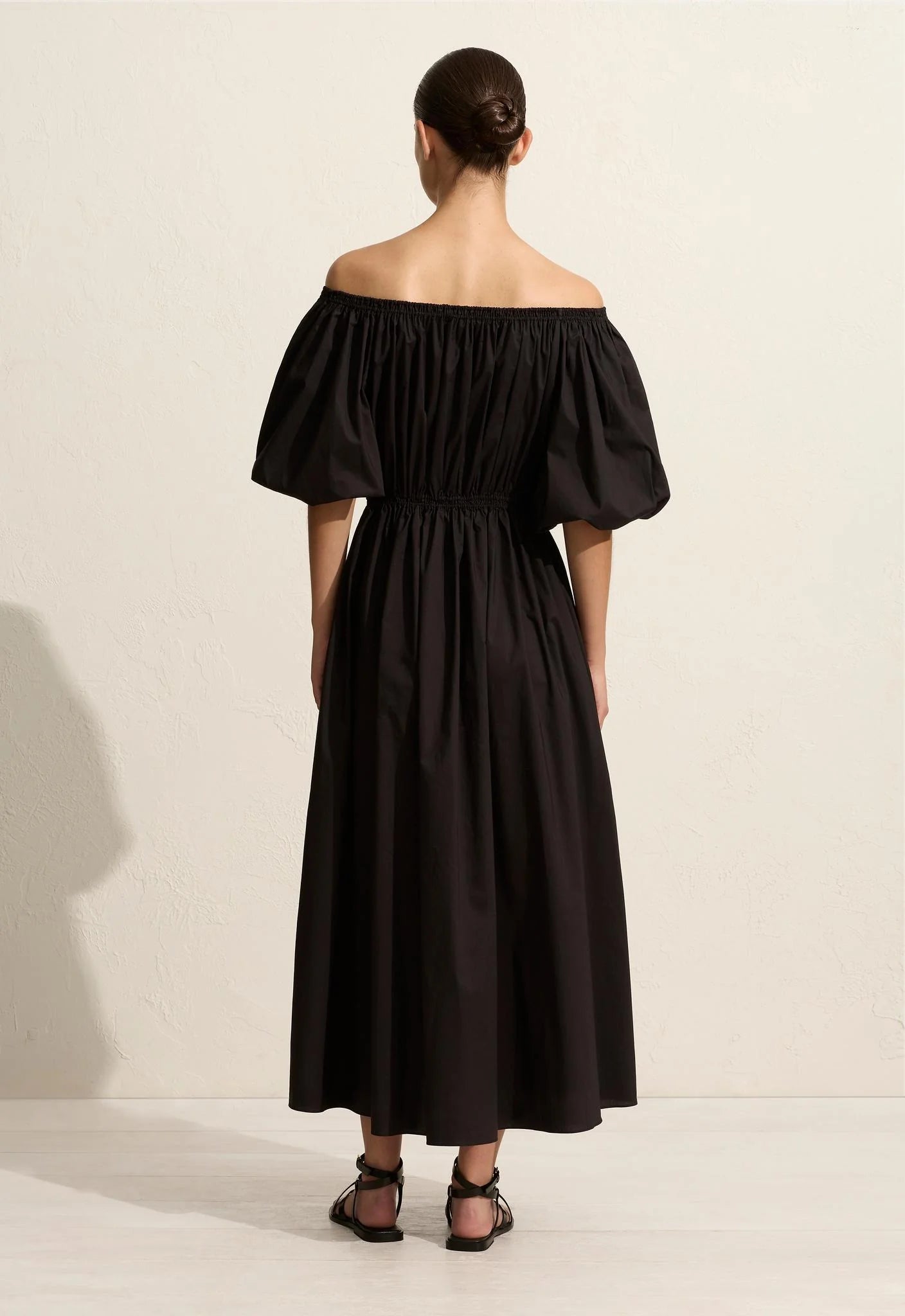 Matteau Off The Shoulder Midi Dress - Black
