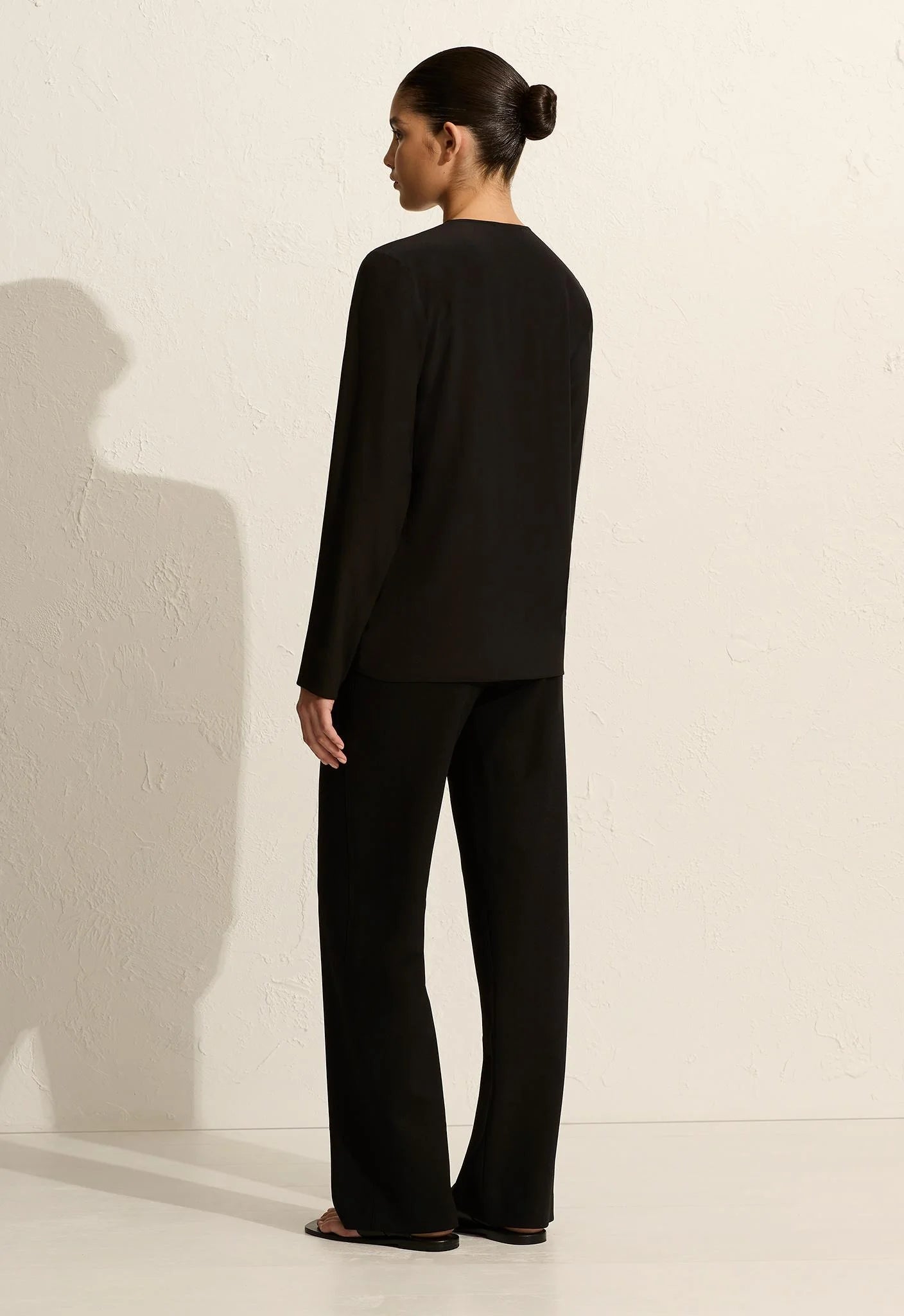 Matteau Popover Tie Blouse in Black