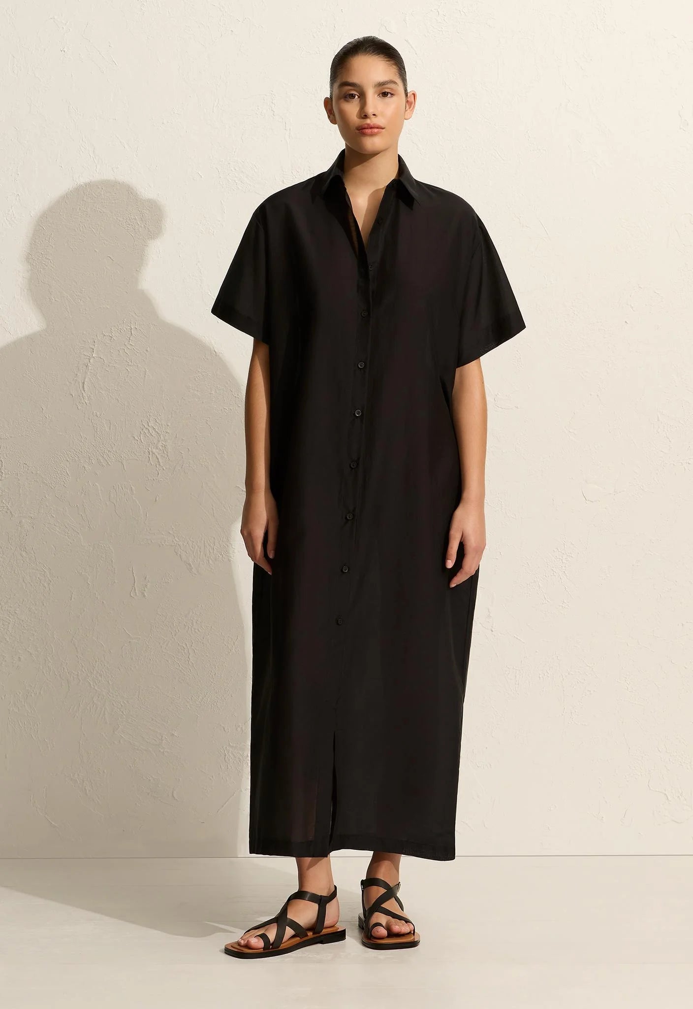 Matteau Relaxed Shirt Dress - Black